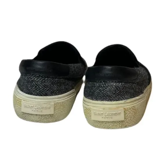 Yves Saint Laurent Black and Cream Sneakers - Picture 5 of 11